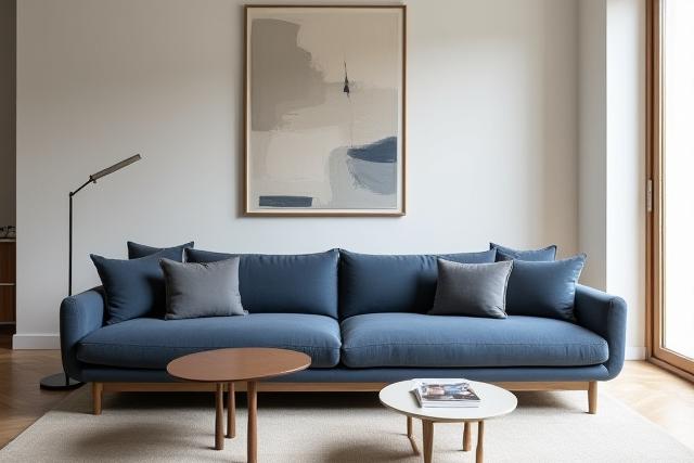 Unik spesialdesignet sofa i et moderne hjem